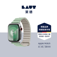【LAUT 萊德】Apple Watch 38/40/41mm 撞色矽膠錶帶-綠