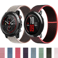 22MM Nylon Loop Straps For Xiaomi Amazfit Pace Stratos 3 2/2S Smart Watch Band Bracelet Wristband For Amazfit GTR 47MM 2E GTR 3