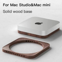 Dust Stand for MAC Mini Desk Base Cooling Stand Walnut Stand for MAC Studio