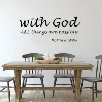 Removable Modern Letters Proverbs Bible Verse Wall Art Stickers Wall Decal Home Wall Stickers English Poetry Home Decoration