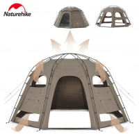 Naturehike MG Glamping Tent Dome Outdoor Party Tent Camping Equipment Picnic BBQ Polyester Cotton Dome Tent for 4-5 People