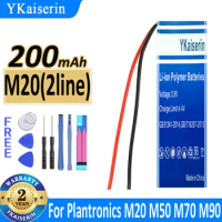 200mAh YKaiserin Battery 371031 (2line) For Plantronics M20 M50 M70 M90 E10 E80 for Explorer 80 500 Bluetooth Headset Bateria