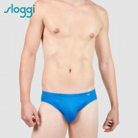 【sloggi Men】COOL CHECKER涼感系列低腰三角褲 M-XL 蔚藍(男士低腰三角褲 G918714 MA)