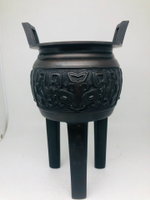 日本回流饕餮紋鼎式銅香爐