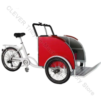 E Rickshaw 3 Wheel Cargo Bike For Passenger 48V 500W Electric Drive Pedicab Bike Taxi For Sale