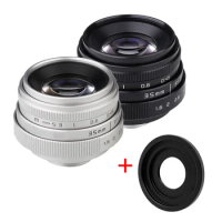 TL 35mm F1.6 Manual Focus MF Prime camera Lens + C-ring Mount for Canon EOS Nikon N1 Fuji C-FX Sony NEX Olympus Micro 4/3 C-M4/3