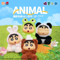 Miniso Crayon Shin-Chan Blind Box Animal Series Blind Box Cute Nohara Shinnosuke Plushpanda Model Children'S Toy Birthdaygift