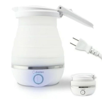 日本 dretec 折疊式快煮壺 PO-168WT 600ml 國際電壓 摺疊 矽膠 熱水壺 旅行 露營 便攜 日本必買代購