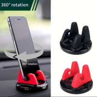 Mini 360 Rotatation Car Phone Holder Stand Anti-Slip Mobile Phone Car Mount Dashboard Bracket Univeral Desktop Mobile Holders