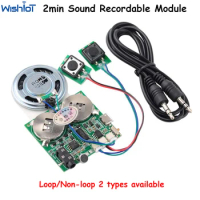 2min Sound Recordable Module MP3 Music Voice Player Kit Recording Audio Downloadable for DIY Greeting Card Birthday Gift 2MB RAM