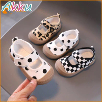Kasut Bayi, Rekaan Polka Dot Comel dan Leopard, Bernafas, Kanvas Bertapak Lembut, Penutupan Velcro,