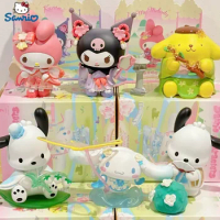 Miniso Blind Box Sanrio New Rhyme Flower Clothes Series Blind Box Kuromipacha Dog Big Ear Dog Mysterious Box Toys For Children