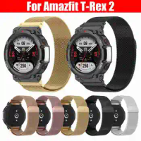 Milanese Magnetic Loop Strap For Amazfit T Rex 2 Pro Smart Watch Band Metal Bracelet For Huami Amazfit T-Rex 2 Wrist Correa Belt