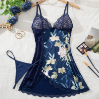 Đồ Ngủ Nữ, Đồ Lót, Bộ Hai Mảnh, In   Pajamas & Loungewear