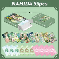 Bộ 55 thẻ photocard di động Genshin Impact (NAHIDA/FURINA/Kaedehara/Kazuha/Arlecchino/Yae Miko/Wande