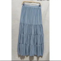 ROK SUSUN MAXI SKIRT//ROK PREMIUM //ROK WANITA TERBARU BABY BLUE