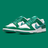 【NIKE 耐吉】Nike Dunk Low Green Paisley 綠白 變形蟲 女鞋 DH4401-102(Nike Dunk Low)