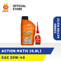 TOP1 PAKET OLI ACTION MATIC 20W40 800ML SYNTHETIC & OLI GARDAN UNTUK MOTOR MATIK HONDA YAMAHA SUZUKI