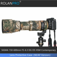 ROLANPRO Camera Lens Coat For SIGMA 150-600mm F5-6.3 DG OS HSM Contemporary Protective Sleeve Camouflage Case Rain Cover