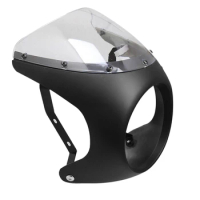 Universal Motorcycle Cafe Racer 7Inch Headlight Handlebar Fairing Windshield Kits for Sportster Bobber Touring