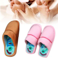 Women warm winter home magnetic Acupressure feet Massage Slippers men Foot Massage Shoes therapy Cotton Slippers foot care tool