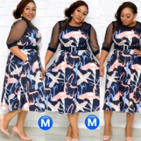 5XL 6XL Plus Ukuran Gaun Afrika untuk Wanita 2021 Afrika Pakaian Gaun Cetak Dashiki Wanita Afrika Pakaian Kantor Lady Dress
