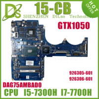 KEFU 926307-601 926307-001 Laptop Motherboard For HP Pavilion 15-CB DAG75AMBAD0 Mainboard W/i5-7300HQ i7-7700HQ GTX1050-2G/4G
