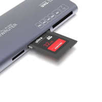 Future-Better ทั่วไป 6-ใน-1 ฮับ USB รองรับ SD+TF+XD+CF+M2+MS ข้อศอก ตัวแยก Type-C ความเร็วสูง อลูมิเ
