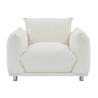 Accent Chair Single Sofa 42"W Accent Chair for Bedroom Living room Apartment, White
