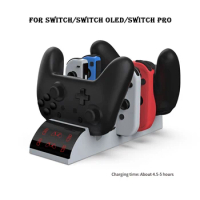 Controller Charging Dock Charger Stand for Nintendo Switch/OLED/PRO/Switch Pro/Pokeballs Fast Charger Station LED Charger Dock