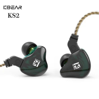 KBEAR KS2 Wired Earphone Dual Magnetic Circuit Dynamic Gaming Headphones In Ear Monitor Music Earbuds Headset kbear TFZ KS1 IEMs