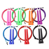 By DHL 100pcs 3 Meters Jump skipping rope steel Wire Fitness Skipping jump ropes bodybuilding Gym Adjustable jump rope