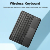 Wireless Keyboard with Touchpad, Ultra-Thin Bluetooth Mini Wireless Rechargeable Keyboard for iPad pro/iPad/iOS/Windows/Android