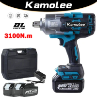 Kamolee 3100NM Brushless Electric Wrench 3/4 inch Cordless Impact Wrench Handheld Power Tool For Makita 18v Battery