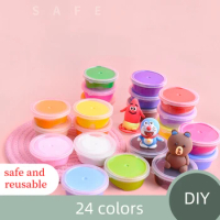24 Colors Air Dry Clay DIY Craft Model Clay Plasticine for Children Playdough Slime Toy Model Figurine Educational Toy