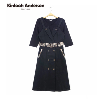 【Kinloch Anderson】假兩件吊帶仿西裝連身裙 洋裝 金安德森女裝(KA0877009)