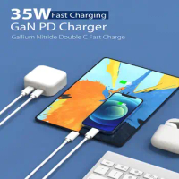Original Quality UK Plug 35W Charger for Apple iPhone 12 13 14 Pro Max PD Fast Charging USB C Power Adapter 5V/3A 9V/2.22A