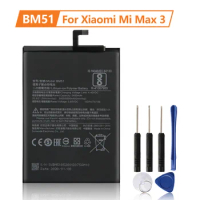 New Replacement Battery BM51 For Xiaomi Mi Max3 Max 3 Phone battery 5500mAh