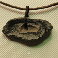 火山岩-天然孔-墬子掛件-觀賞石收藏阿拉善戈壁原石-獨一無二個性化