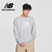 【NEW BALANCE】NB 大學T衛衣長袖上衣_MT41500AG_男性_灰色(美版 版型偏大)