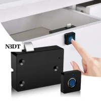 Fingerprint Lock Electronic Finger Print Cabinet Door Lockset Smart Biometric Conceal USB Rechargeab