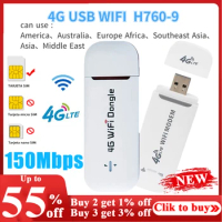 NEW 4G LTE USB Wifi Dongle WiFi Router Network Card Ethernet Modem Stick 150Mbp Wireless Mobile Broadband SIM Card for Laptop PC