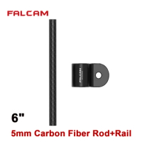 Falcam 15mm Carbon Fiber Rod Rail 6 inch 15mm Camera Rod for DSLR Camera Cage Rig