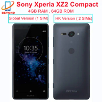 Sony Xperia XZ2 Compact 64GB ROM Single SIM H8314 Dual Sim H8324 5.0" Snapdragon 845 Octa Core NFC Original 4G Cellphone