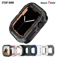 Rugged Cover for Apple Watch Case 44mm 40mm 45mm 41mm se 6 5 4 3 iWatch Accessorie TPU Screen Protector Apple watch serie 7 case