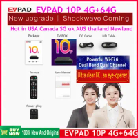 [Genuine]2024 Evpad 10P 4gb 64gb 8k smart tv box hot in Korea Japan Singapore USA CA UK Newzland Australia euro pk ubox11
