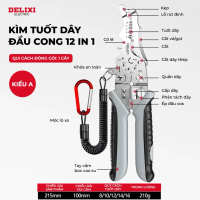 Kìm Tuốt Dây Điện Đa Năng DELIXI chất liệu thép CRV Không Gỉ, Dành Cho  Công Nghiệp,  Cho Thợ Điện G