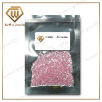 1000pcs 0.9mm-3.75mm 5A CZ Stone Pink Round Cubic Zirconia Gems Stone Loose Synthetic Gems