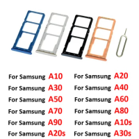 For Samsung Galaxy A10 A20 A30 A40 A50 A60 A70 A80 A10s A20s A30s Original Phone New SD Card SIM Tray Slot Holder Black