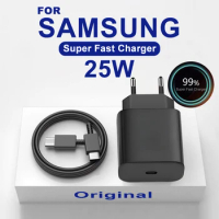 25W PD3.0 Super Fast Charge For Samsung Galaxy S22 S23 Ultra S21 S20 FE USB-C Type C Cable Note 20 10 9 A71 Phone Charging